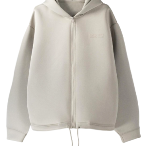 Bershka Zip Up Slogan Hoodie