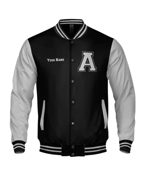 Black And Grey Varsity Jacket - Image 2