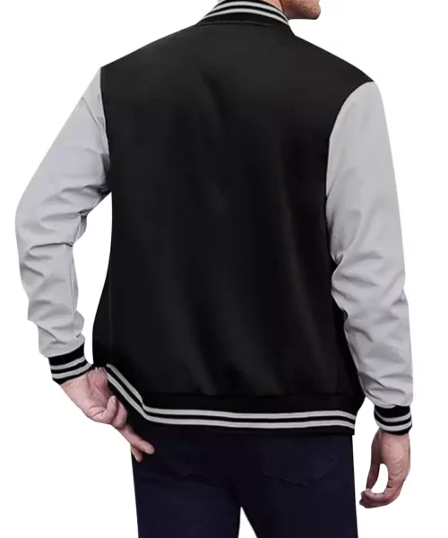 Black And Grey Varsity Jacket - Image 3