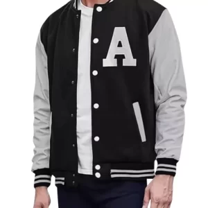 Black And Grey Varsity Jacket