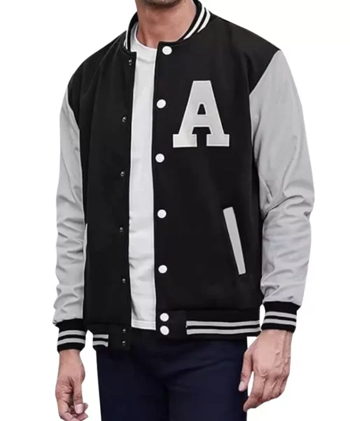 Black And Grey Varsity Jacket