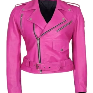Hot Pink Leather Jacket