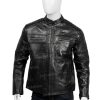 Men Black Johnson Leather Jacket