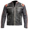 Mens Cafe Racer Motorcycle Jacket