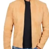 Men's Camel Suede Leather Jacket