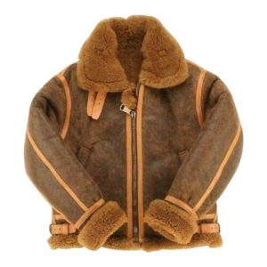 Mens RAF Aviator Brown Shearling Jacket