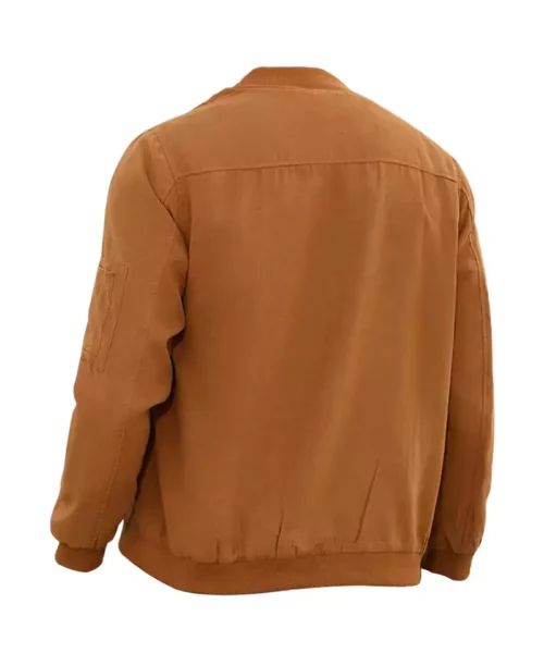 Mens Suede Bomber Varsity Flight Casual Jacket - Image 2