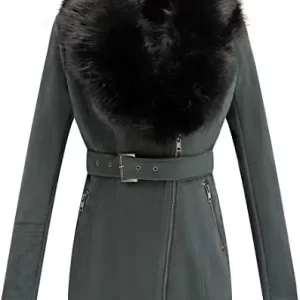 Women’s Green Mid Length Pea Coat