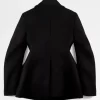 Womens Black Wool Peacoat