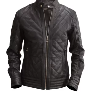Men's Quilted Leather Jacket