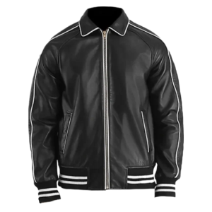 Brad Pitt Black Varsity Jacket