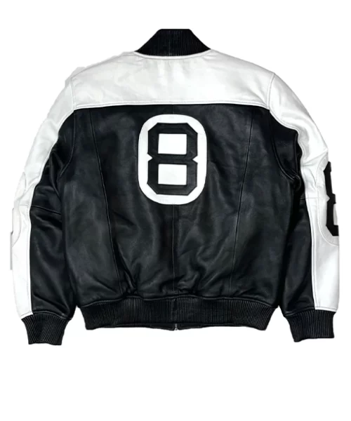 The 8 Ball Black White Bomber Jacket - Image 3