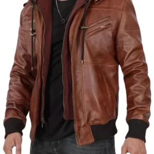 Mens Brown Edinburgh Leather Jacket