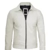 Men’s Off White Real Leather Jacket