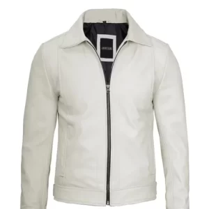Men’s Off White Real Leather Jacket