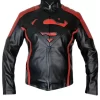 Superman Black And Red Biker Leather Jacket