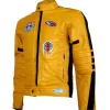 Mens Yellow Leather Motorcycle Jacket