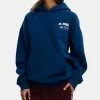 Ace Outwear Womens Blue Oversized Graphic Hoodie