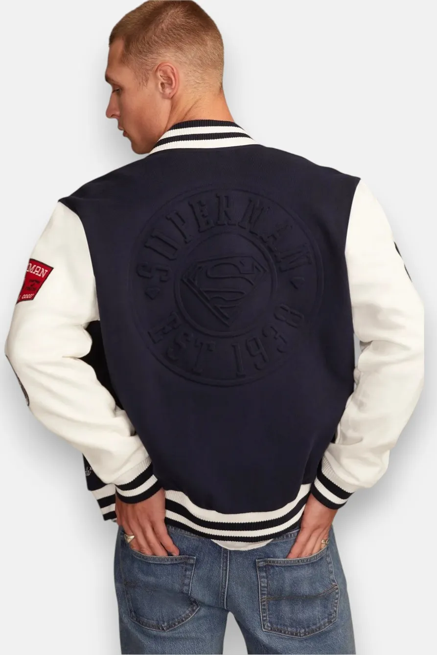 Superman x Lucky Brand Varsity Jacket