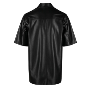 Men’s Black Sleeves Leather Shirt