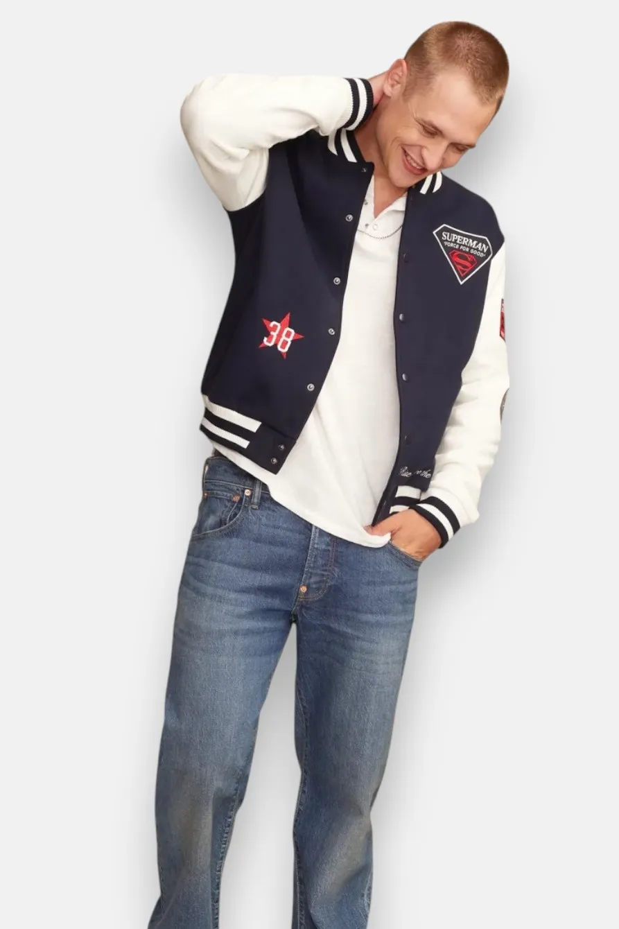 Superman x Lucky Brand Varsity Jacket