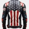US Flag Women Leather Biker Jacket